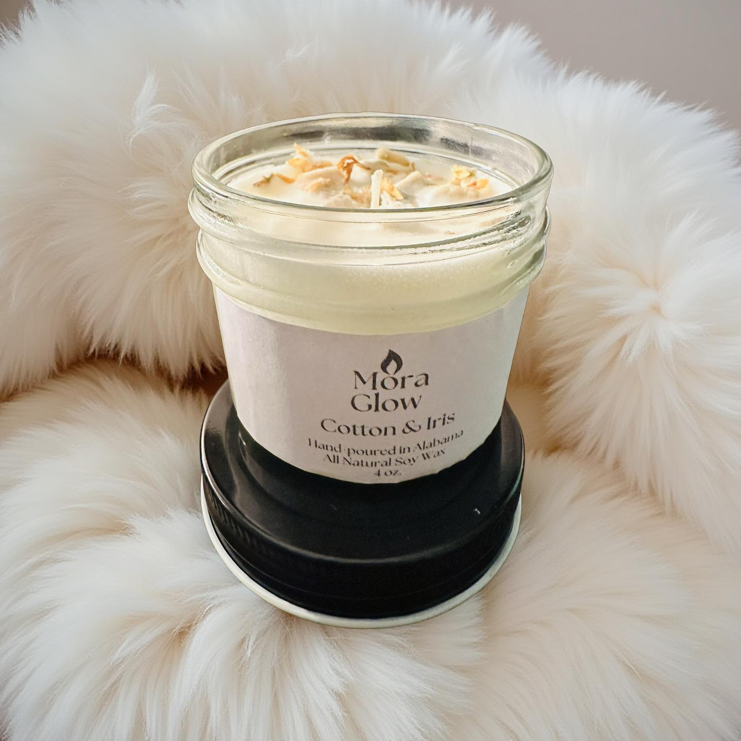 Cotton & Iris Soy Candle – 8oz ★★★★★