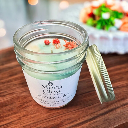 Birthday Cake Soy Candle ★★★★★- 8oz Clear Jar